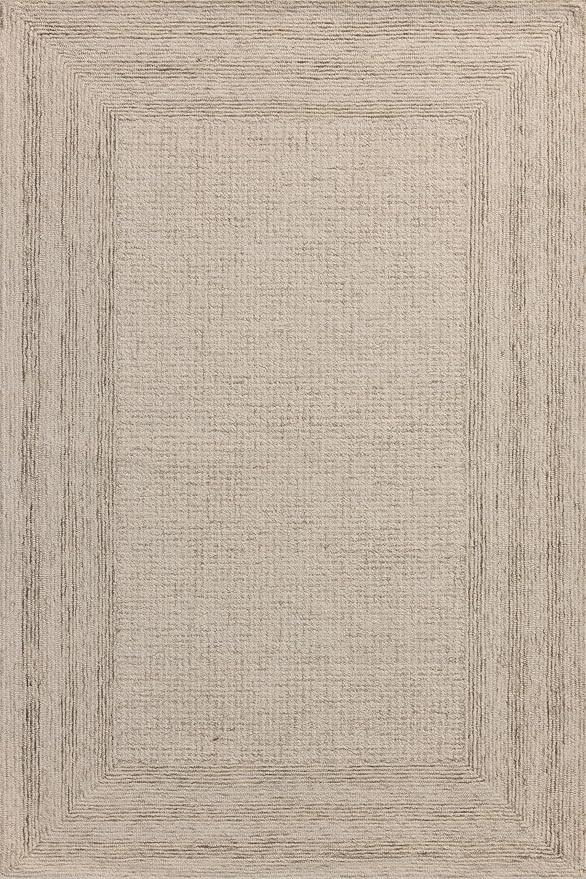 Loloi Amber Lewis Windsor Collection WIN-01 Ivory/Stone 5'-0" x 7'-6", .50" Pile Height, Accent R... | Amazon (US)