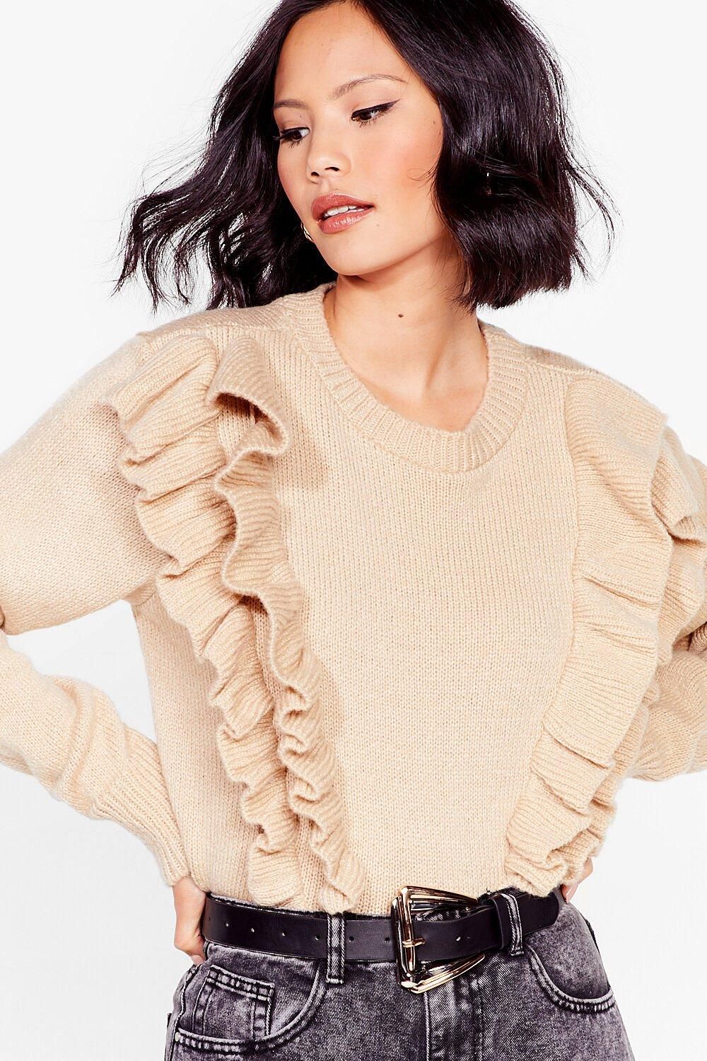 We Frill Be There Ruffle Knit Sweater | NastyGal (US & CA)