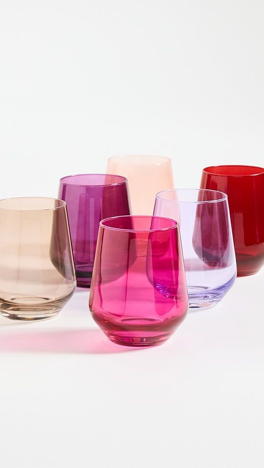 Estelle Colored Glass Stemless Set of 6 | SHOPBOP | Shopbop
