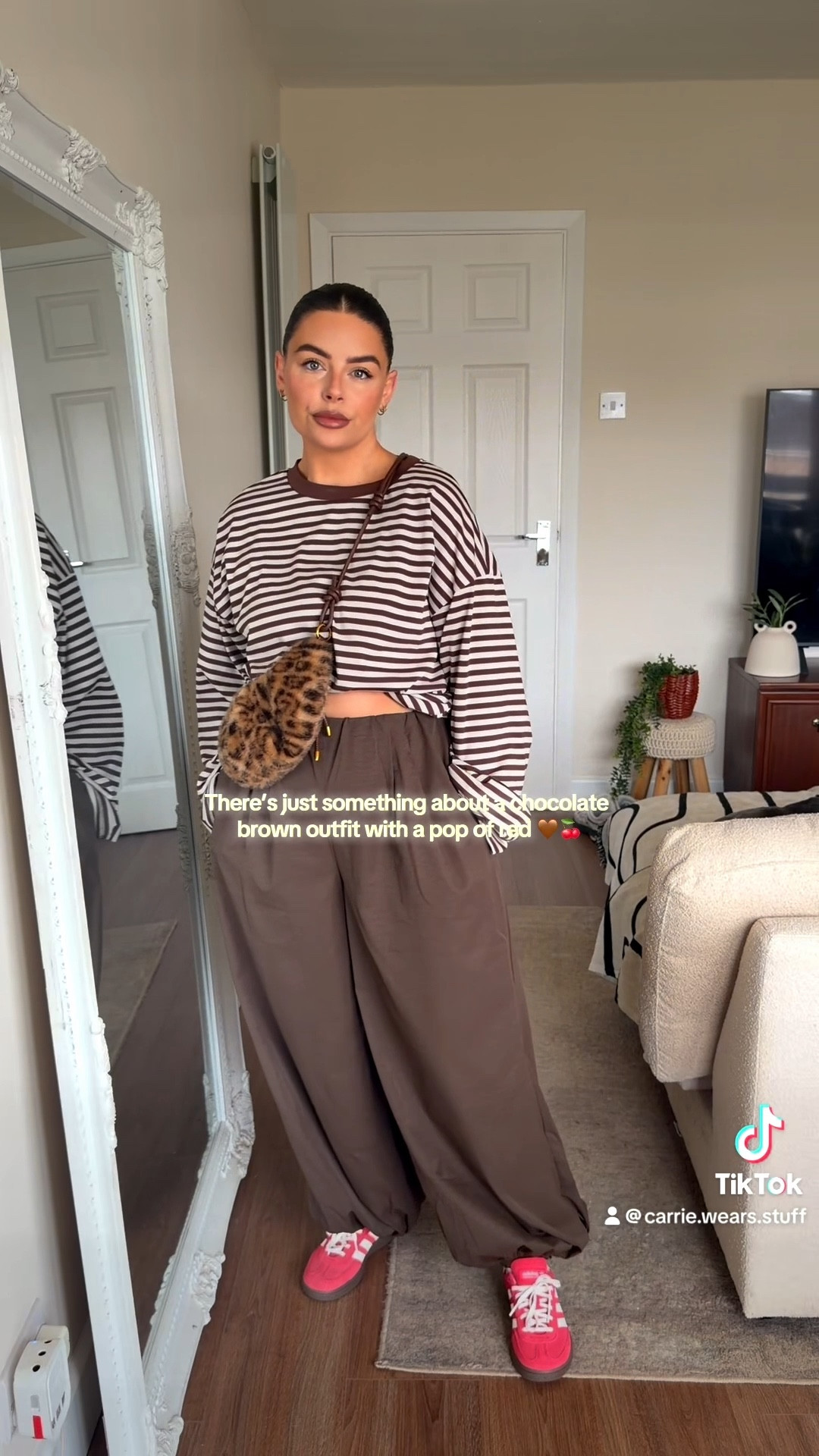 Chocolate brown but make it fun 🤎✨ There’s just something about a neutral outfit with a bold pop of color that instantly elevates the whole look. These wide-leg trousers are SO comfy and the striped top keeps it effortlessly cool. Linked everything to recreate the vibe 🤎👟

#ltkstyle #ltkfashion #ltkfinds #ltkunder100 #springoutfits #everydaystyle #casualchic #neutraloutfits #brownoutfit #chocolatebrown #widelegpants #streetstyleinspo #outfitinspo #whatiwore #effortlessstyle #trendingoutfits #fashioninspo #styledaily #ootdlook

#LTKstyletip #LTKspring #LTKpetite