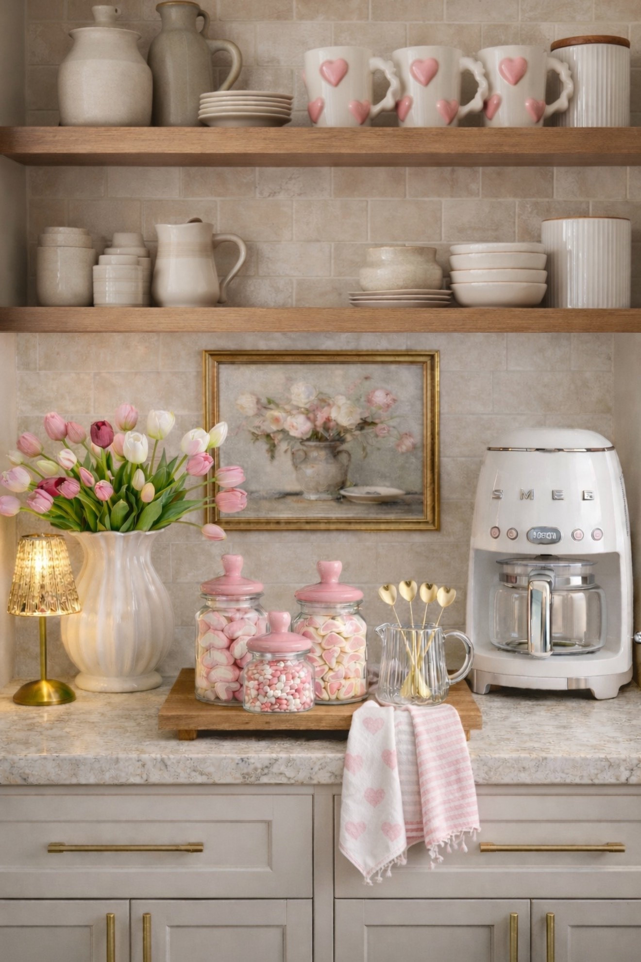 Amazon Valentine’s Day Coffee Bar Finds

Follow @farmtotablecreations on Instagram for daily home decor & cozy styling inspiration 🤍

I’m such a sucker for a cute seasonal coffee bar, and this Amazon Valentine’s Day edit is all about soft pinks, hearts, and cozy details that feel festive without being over the top. From the heart-detail mugs and gold coffee spoons to the ribbed glass creamer, pink canisters, and sweet tea towels, these are easy swaps that instantly refresh your counter for February. I love mixing functional pieces with a little charm to make everyday moments feel special—perfect for morning coffee or hosting friends.

#coffeebar #amazonhome #valentinesdecor #heartmugs #coffeestation #kitchencounter #countertopdecor #coffeeaccessories #kitchenfinds #homefinds #amazonfinds #seasonaldecor #valentinesdaycoffeebar #coffeebar 


#LTKFindsUnder50 #LTKHome #LTKSaleAlert