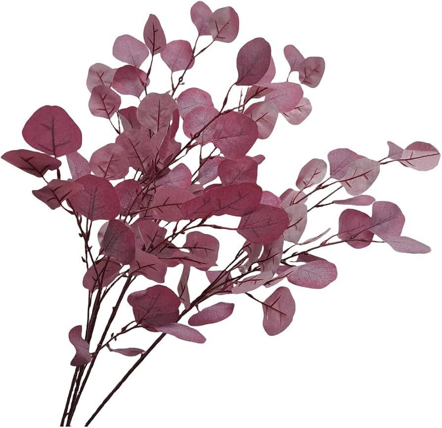 XZJMY 4 Pack Artificial Eucalyptus Stems Leaves 95cm Long Faux Eucalyptus Branches,Artificial Flo... | Amazon (US)