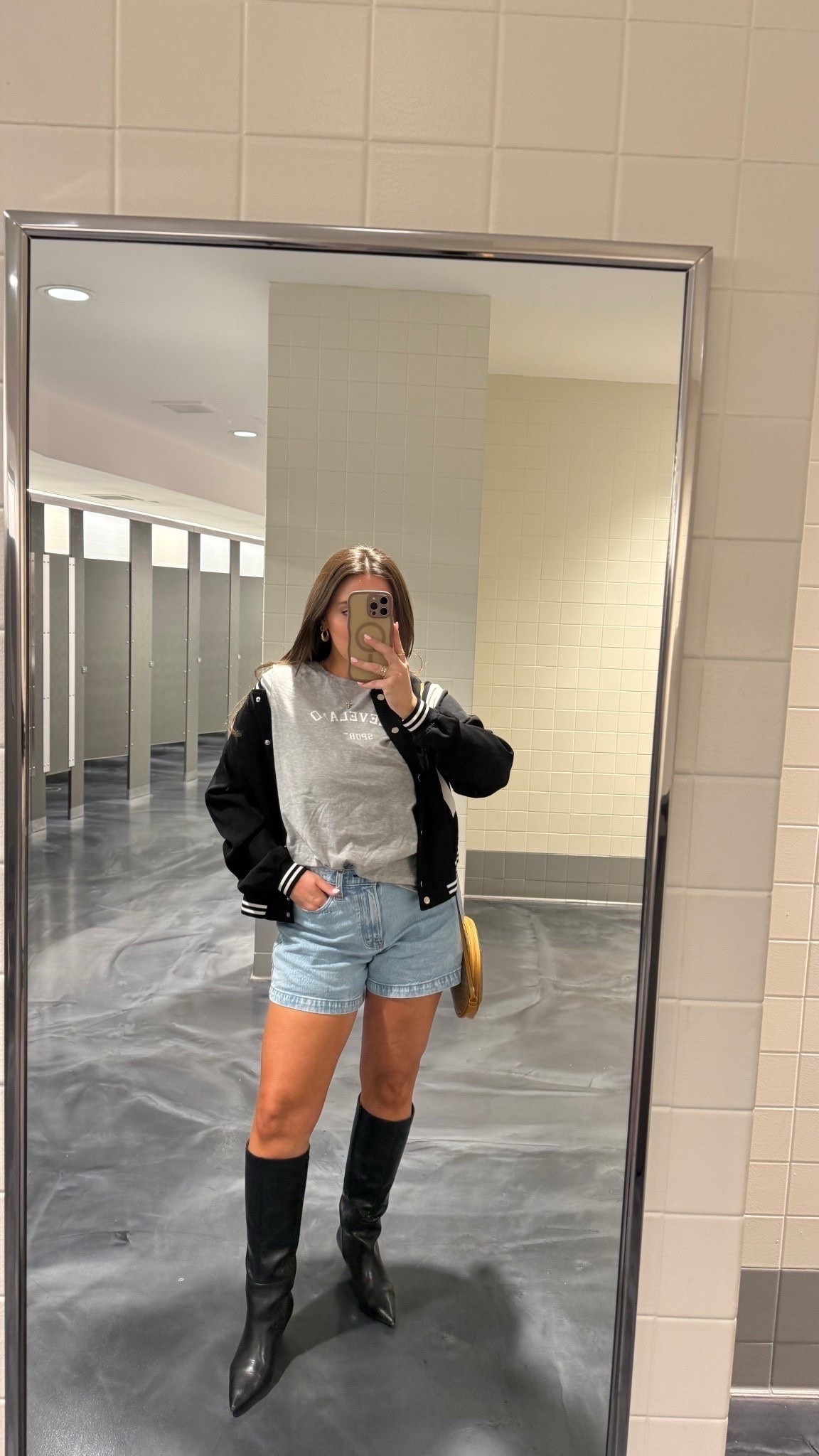 Basketball game outfit idea! 
Wearing M in the jacket 


#LTKootd