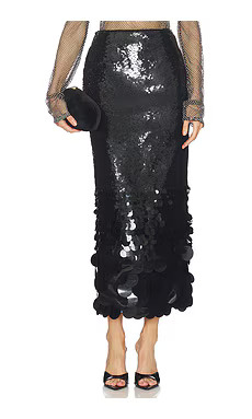 Rahul Mishra Gradient Sequin Skirt in Black from Revolve.com | Revolve Clothing (Global)