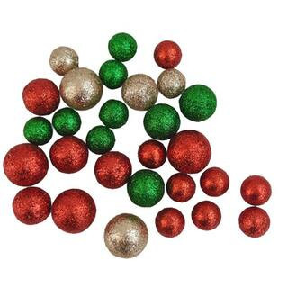 Decorative Glitter Ball Filler, 55ct. by Ashland® in Green/Red/Gold | Michaels® | Michaels Stores