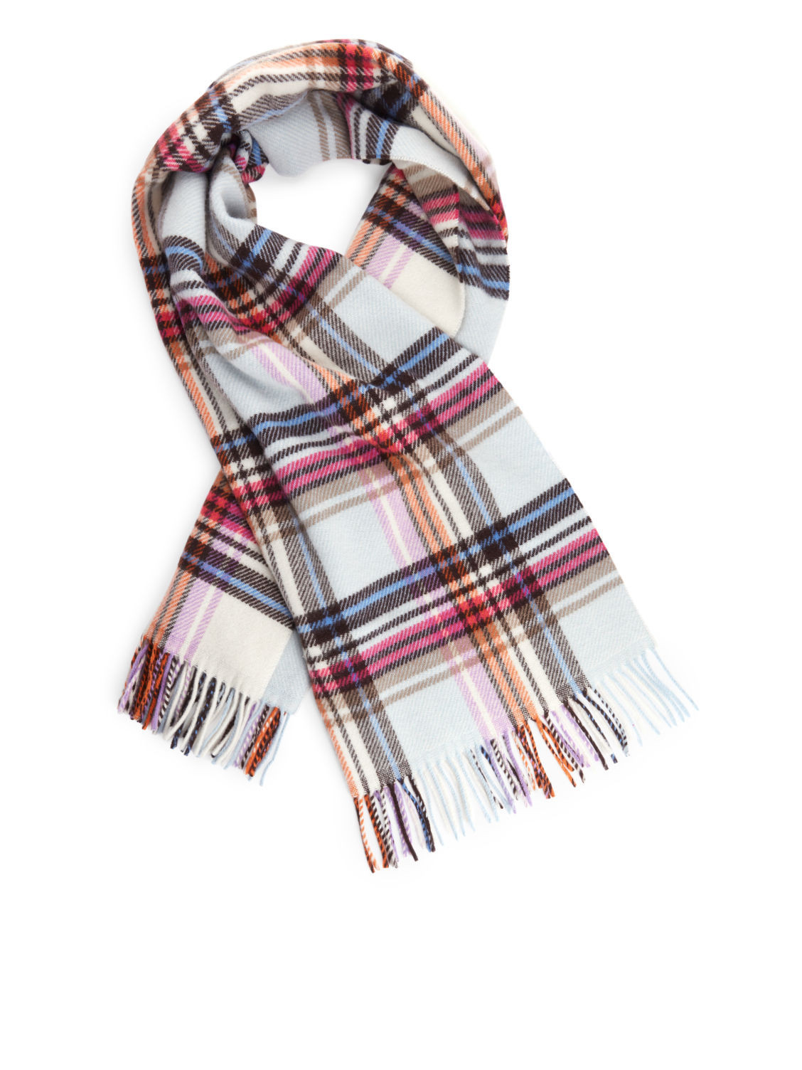 Checked Wool Scarf - Blue | ARKET (US&UK)