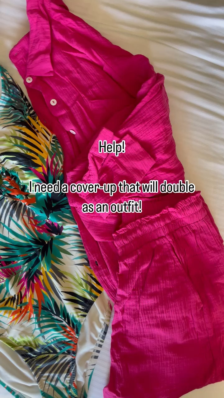 Matching gauze set with long sleeve button-down and shorts with pockets 🌺☀️ perfect for spring summer and vacation! Wearing size small — comes in a ton of colors //
size medium in the floral swimsuit

Amazon fashion, target style, target swim, vacation outfit idea

#LTKswim #LTKstyletip #LTKfindsunder50