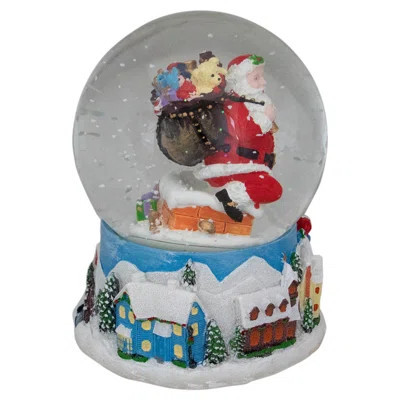 6.5" Santa Coming Down the Chimney Christmas Snow Globe | Wayfair North America