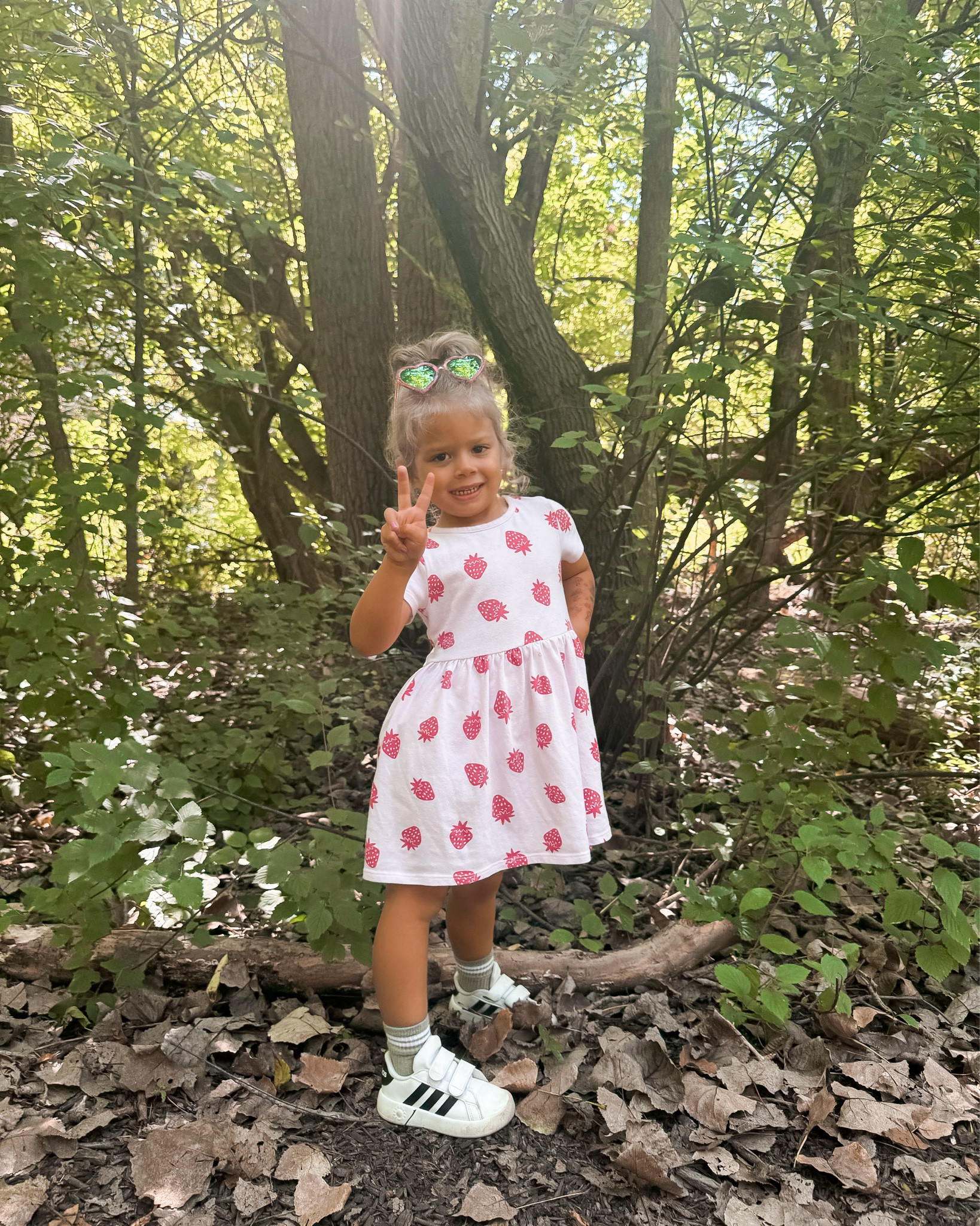 Being a whole vibe is her thing ✌🏼😏🩷 | toddler outfit | fall style 
#toddlerstyle #littlegirlfashion #fall #dresses 

#LTKKids #LTKFindsUnder50 #LTKFamily