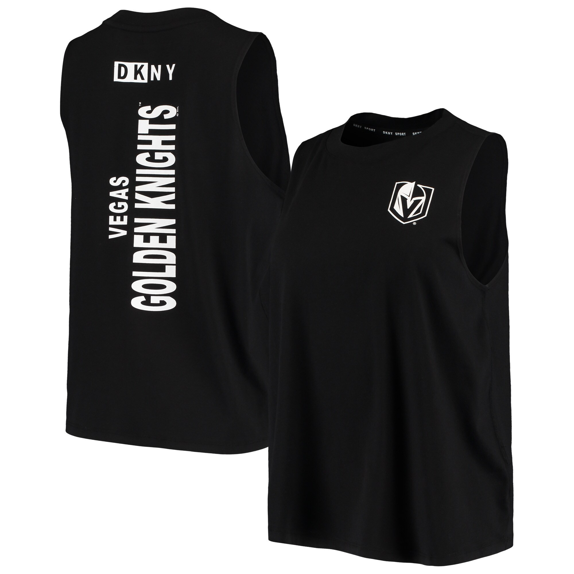 Women's Vegas Golden Knights DKNY Sport Black The Mia Tank Top | NHL Shop