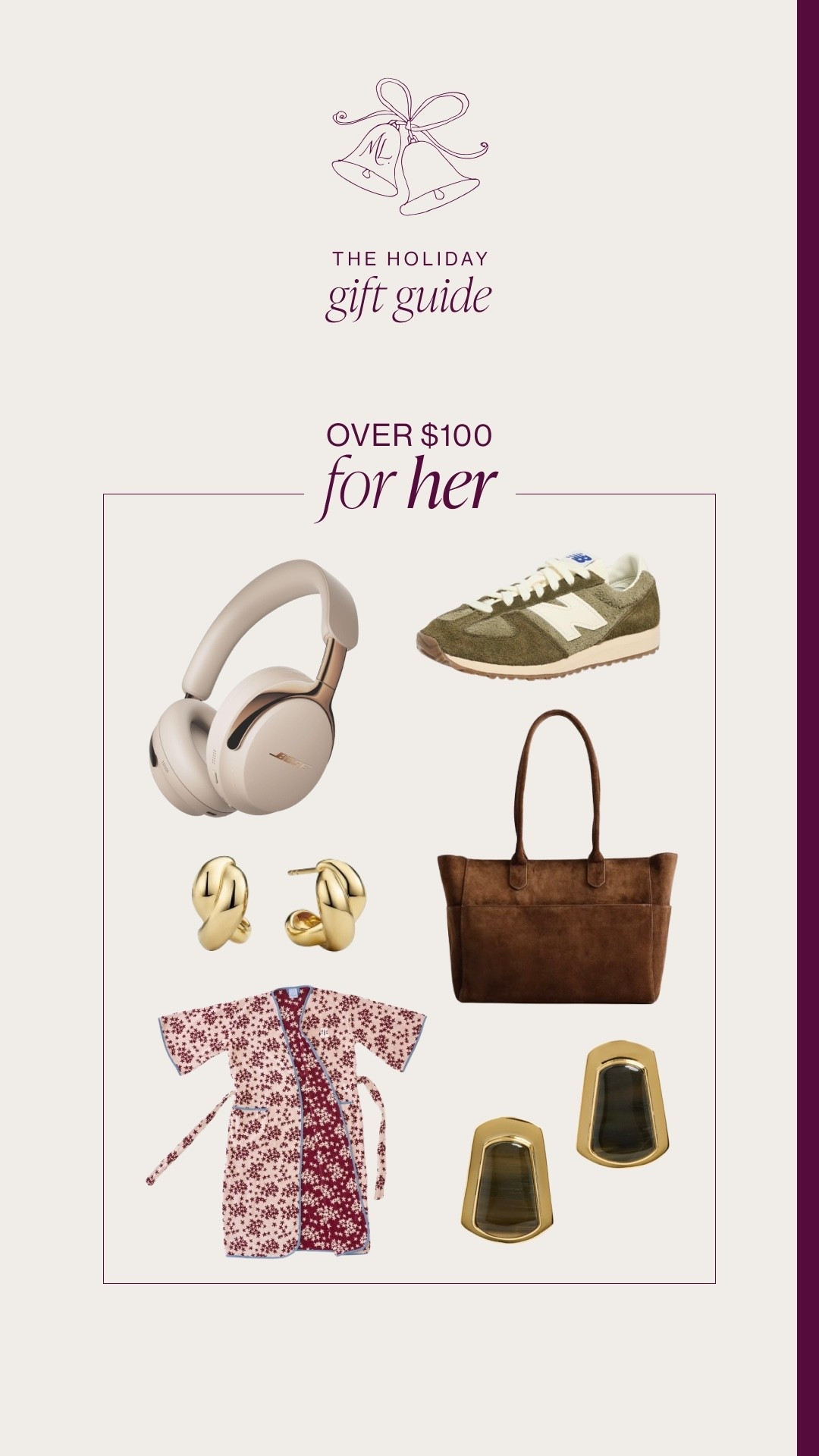 Gifts for her over $100 


Gift for wife, gift for coworker, gift for friend, gift for sister, gift for mom, gift for mother in law, chic gift, lux gift 

#LTKHoliday #LTKItBag #LTKSeasonal