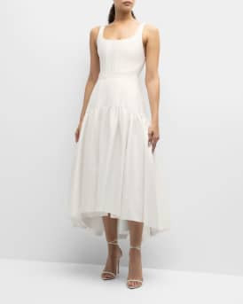 Alice + Olivia Diana Sleeveless Structured Midi Dress | Neiman Marcus