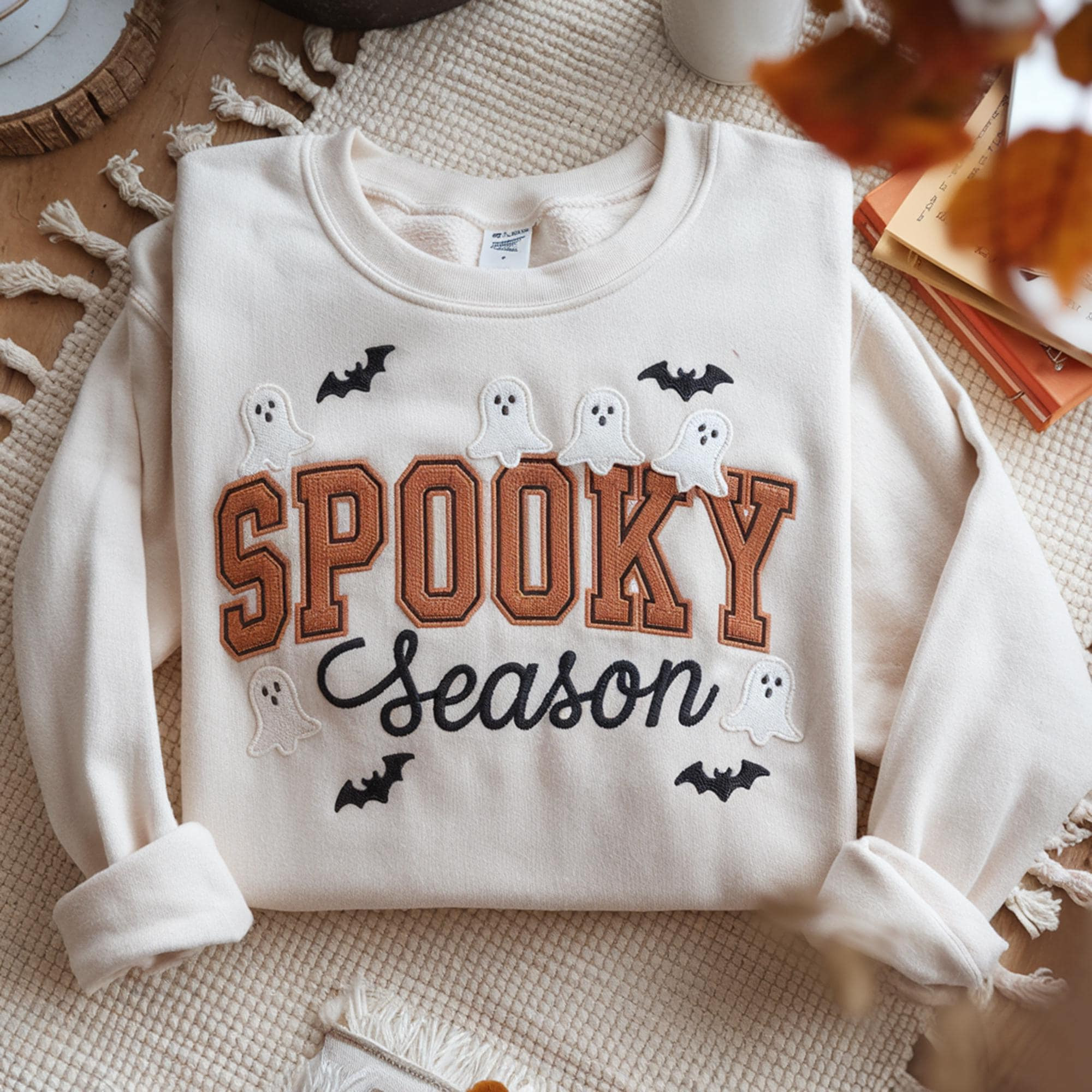 Embroidered Spooky Season Sweatshirt | Halloween Crewneck | Etsy (Global)
