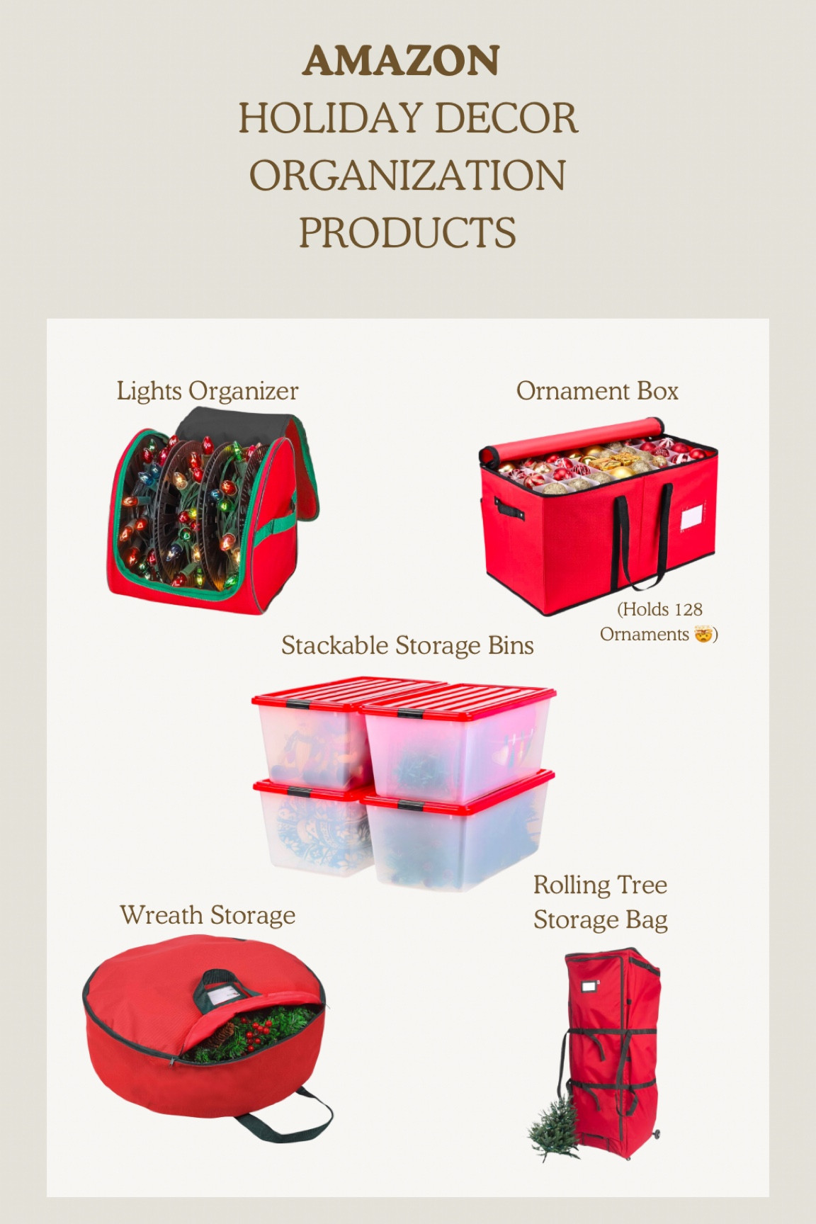 Holiday takedown is so bittersweet!Such a great time to declutter but can be a little sad knowing the holidays is over. Here are our Amazon holiday decor storage favorites to make takedown a breeze & get you all ready for set up next year 🥰

#amazon #amazonfavorites #organization #homeorganization #organizationproducts 

#LTKSeasonal #LTKHoliday #LTKHome
