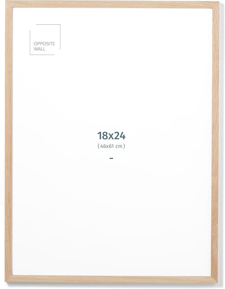 Opposite Wall - 18x24 in - Natural Solid Oak Wood Picture Frame - Lightweight, Versatile & Shatte... | Amazon (CA)