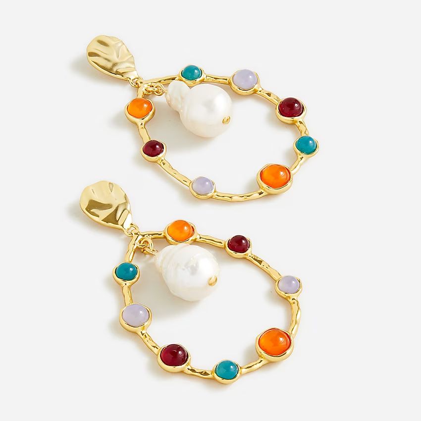 Mixed-stone statement earrings | J.Crew US