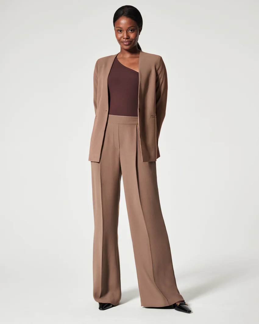 Carefree Crepe Pleated Trouser | Spanx
