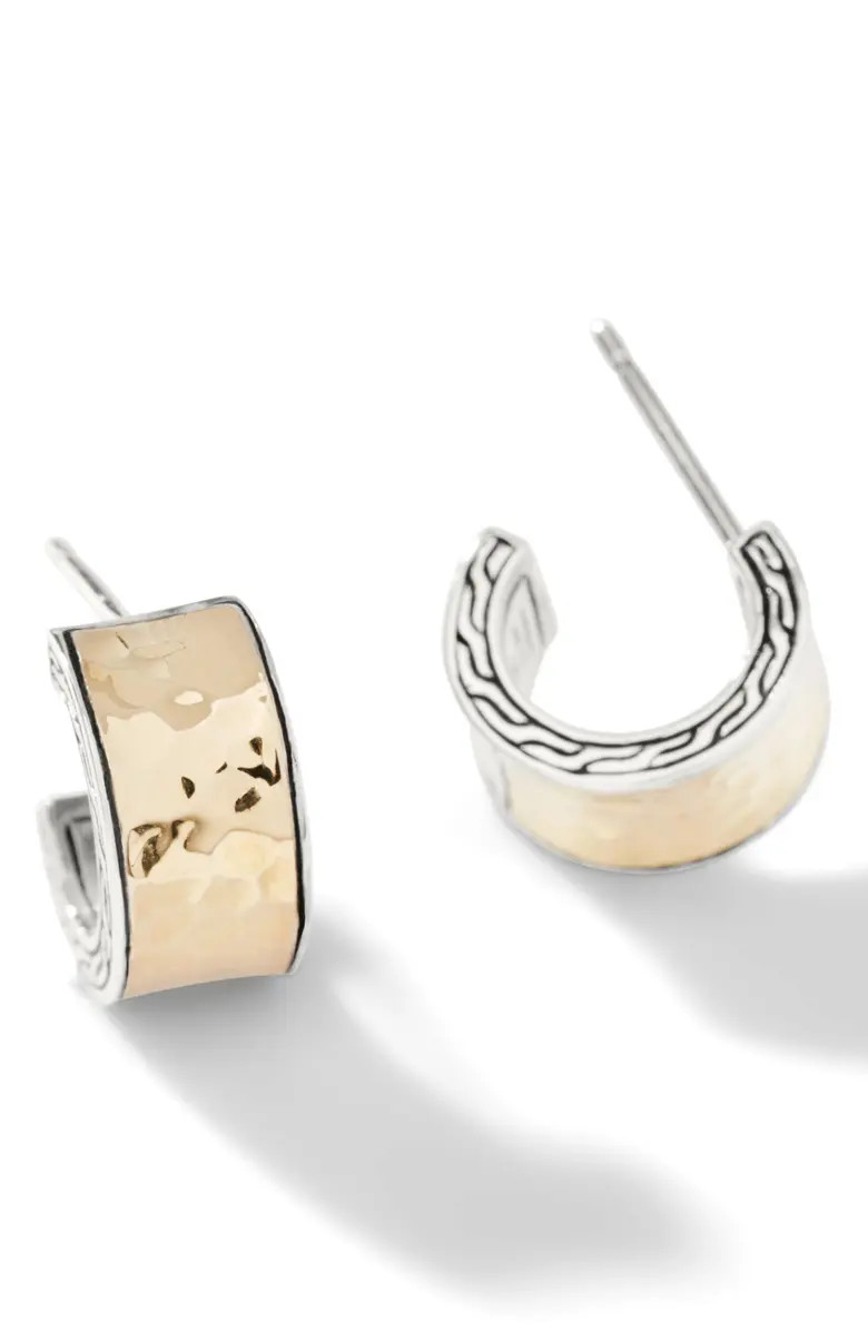John Hardy Classic Chain Hammered Huggie Hoop Earrings | Nordstrom | Nordstrom
