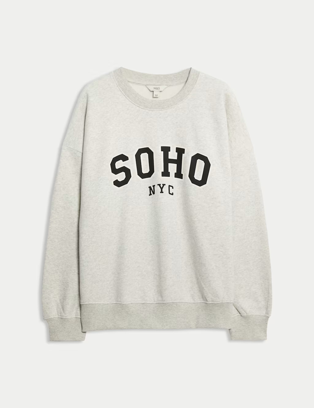 Cotton Rich Slogan Crew Neck Sweatshirt | Marks & Spencer (UK)