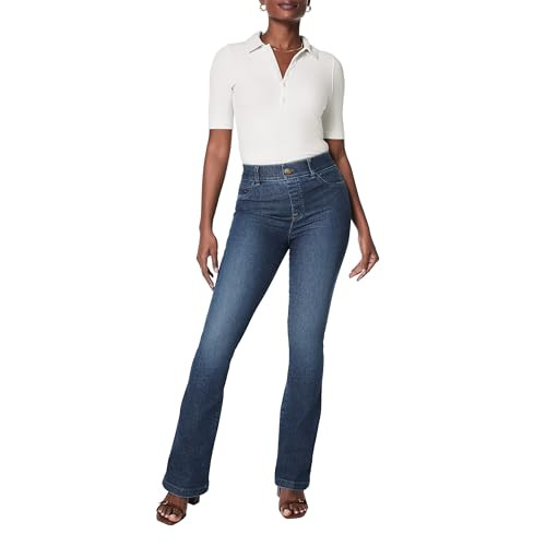 SPANXshape Original EveryWear Flare Jeans - Core Shaping for Women - High-Rise - Pull-On Denim - Authentic Blue, S | Amazon (US)