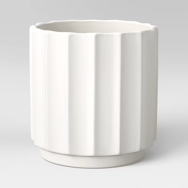 Outdoor Geared Stoneware Planter White - Project 62™ | Target