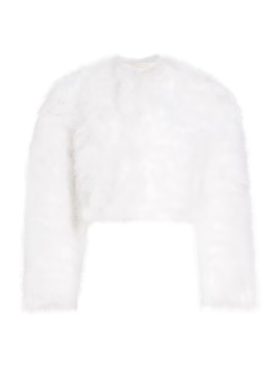Ramy Brook McKenna Feathered Cropped Jacket | Saks Fifth Avenue