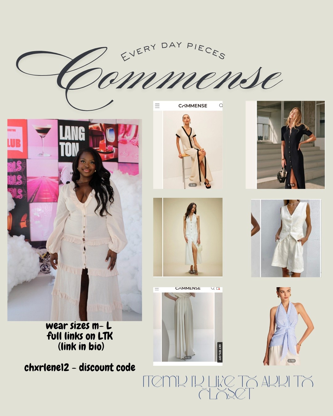 Commense summer wardrobe MUST haves ✨

