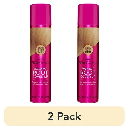 (2 pack) Everpro Gray Away Instant Root Touch-up Spray Medium to Light Blonde 2.5 oz | Walmart (US)
