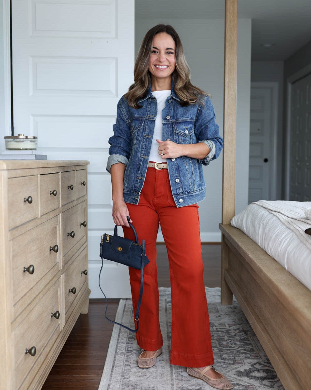 Three pairs of ballet flats that are perfect for casual fall outfits!

Outfit 1:
Colored jeans (Amazon): xs /10” rise / 26” inseam (fits me well I typically wear 00/24
Top (Quince): xs 
Denim jacket (Abercrombie): xxs 
Mesh ballet flats: tts

Outfit 2:
Darted Barrel Jeans (Madewell): petite 24 in midnight stone wash 
Floral Chateau Top (Madewell): xxs in vanilla 
Greta Glove Flat (Madewell): tts in rich burgundy 
Maren Bucket Bag in rich burgundy 

Outfit 3:
Bella Relaxed Straight jeans (Quince): 24 Extra Short (26”) and Short (28”) shown in stormy Blue / 10.5” avg rise, my size 24 has a 10” rise 
Cotton Cashmere Fitted Ribbed Cardigan (Quince): xs in mountain spring blue 
Ballet flats (Steve Madden): true to size 

Fall outfits, petite fashion, casual outfit ideas

#LTKPetite #LTKSaleAlert #LTKSeasonal