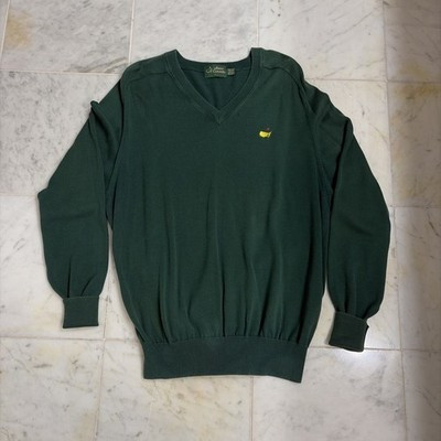 VTG MASTERS Green Golf Sweater LOGo Mens L Slazenger Natl Golf Shop Dad Retro | eBay US