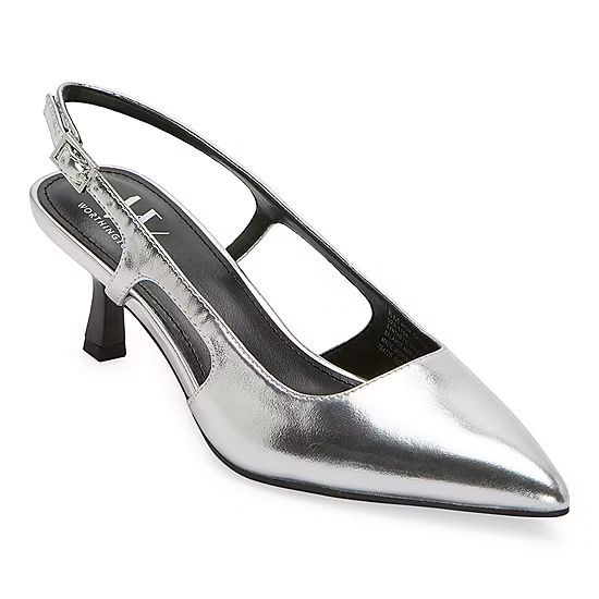 new!Worthington Womens Safira Pointed Toe Flared Heel Pumps | JCPenney