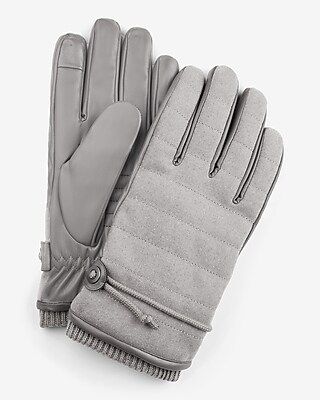 Gray Puffer Gloves | Express