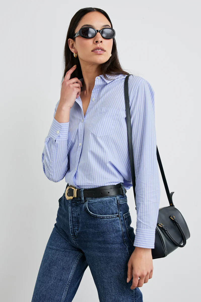 STINA SHIRT - OXFORD WHITE STRIPE | Rails