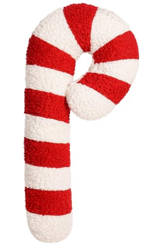 Topaweson Christmas Candy Cane Peppermint Pillow Christmas Throw Pillows Christmas Lollipop Pattern Decorative Plush Shaped Pillows for Couch Sofa | Amazon (US)