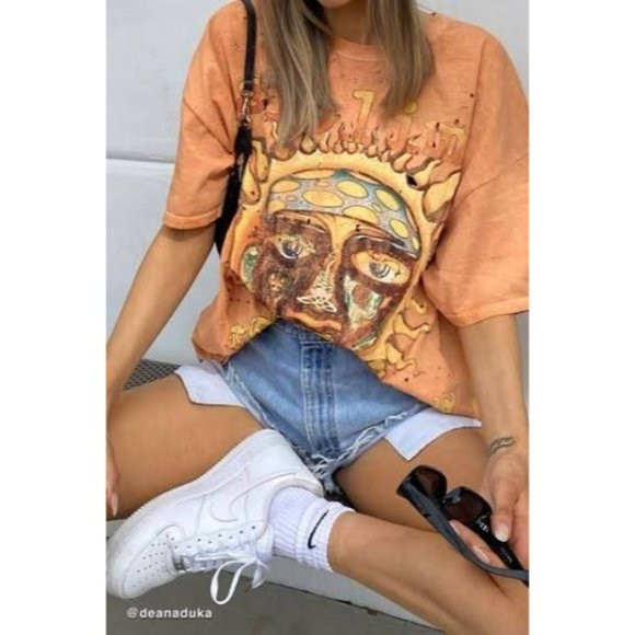 NWT URBAN OUTFITTERS SUBLIME ORANGE DESTROYED TEE SZ S/M L/XL | Poshmark