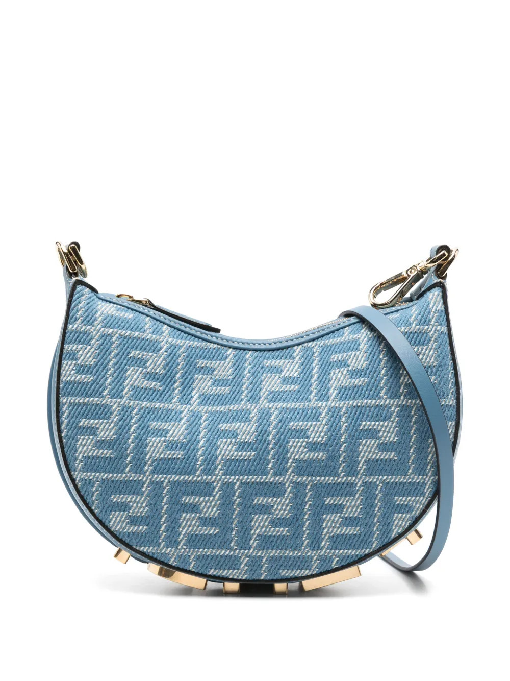 FENDI Mini Fendigraphy Shoulder Bag | Blue | FARFETCH UK | Farfetch Global