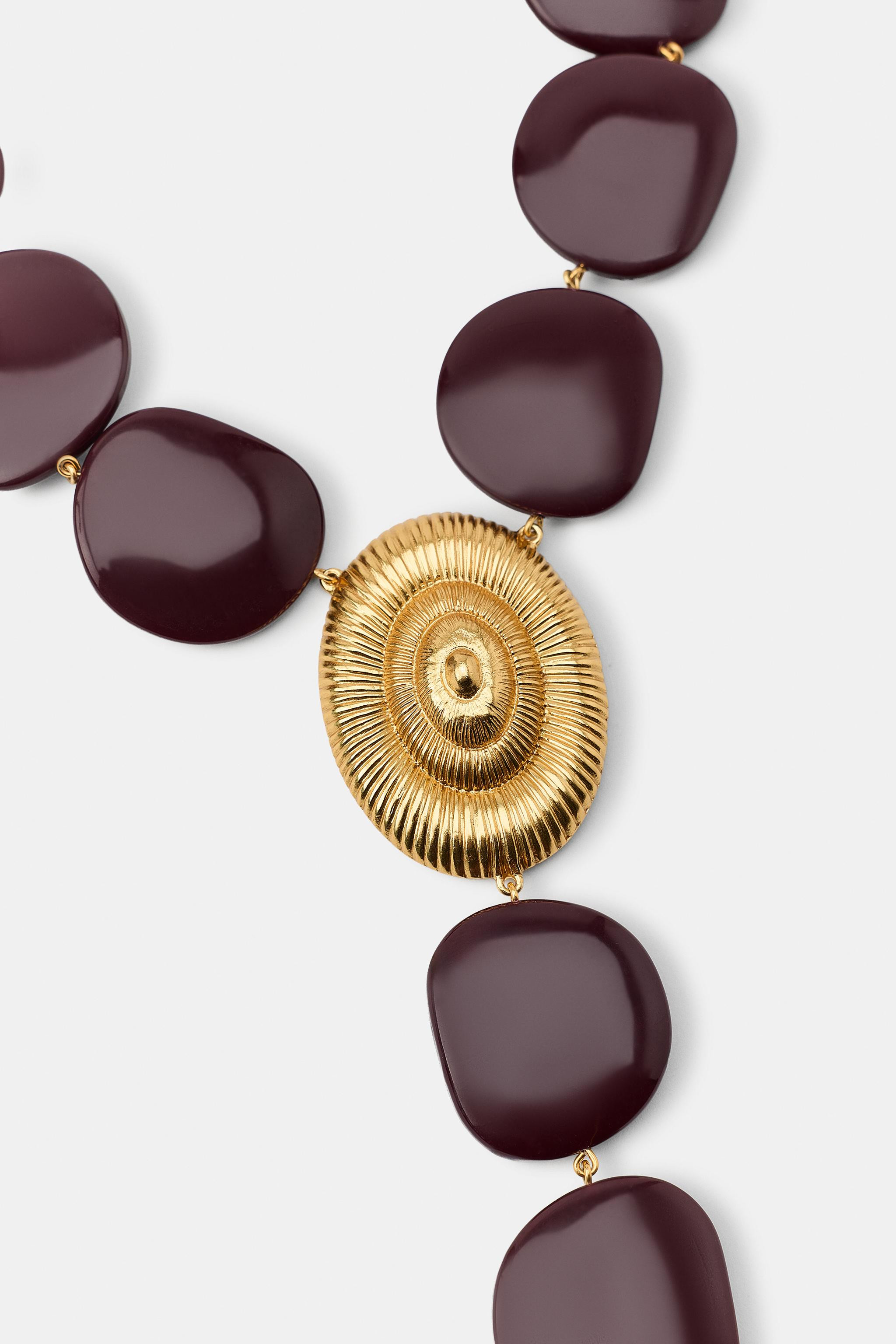 SHELL STONE NECKLACE | Zara US