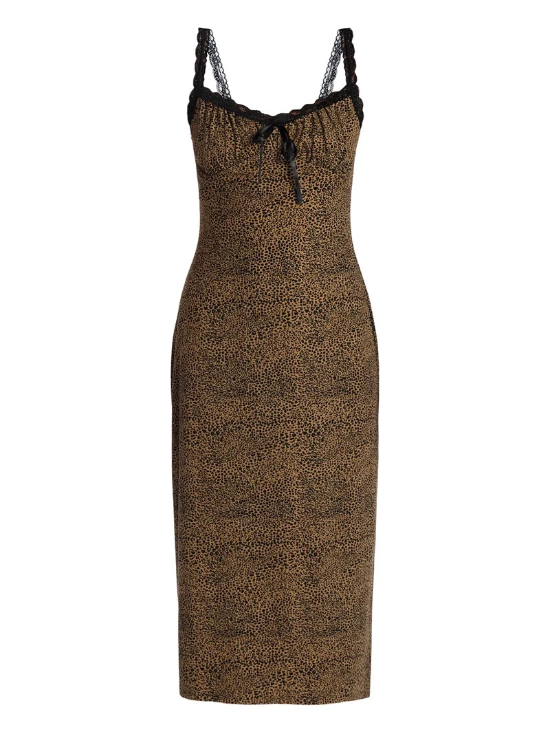 No Boundaries Lace Strap Midi Dress, Women's XXS-XXL | Walmart (US)