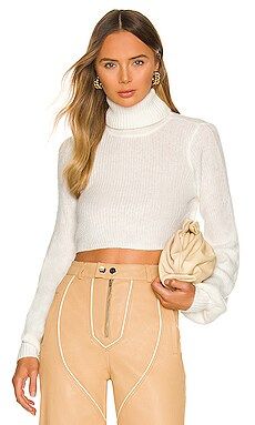 Camila Coelho Cesare Cropped Sweater in White from Revolve.com | Revolve Clothing (Global)