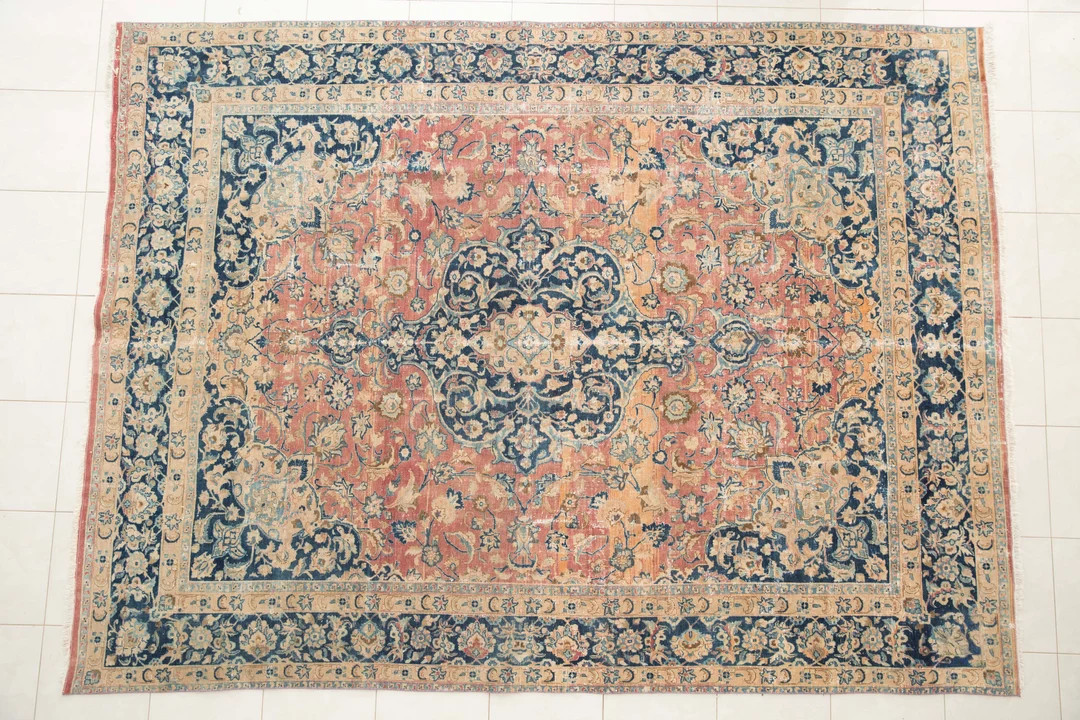 Oversized Rug, Turkish Wedding Rug, Pink Blue Oushak, Bohemian Area Rug, Vintage Rug, Living Room... | Etsy (UK)