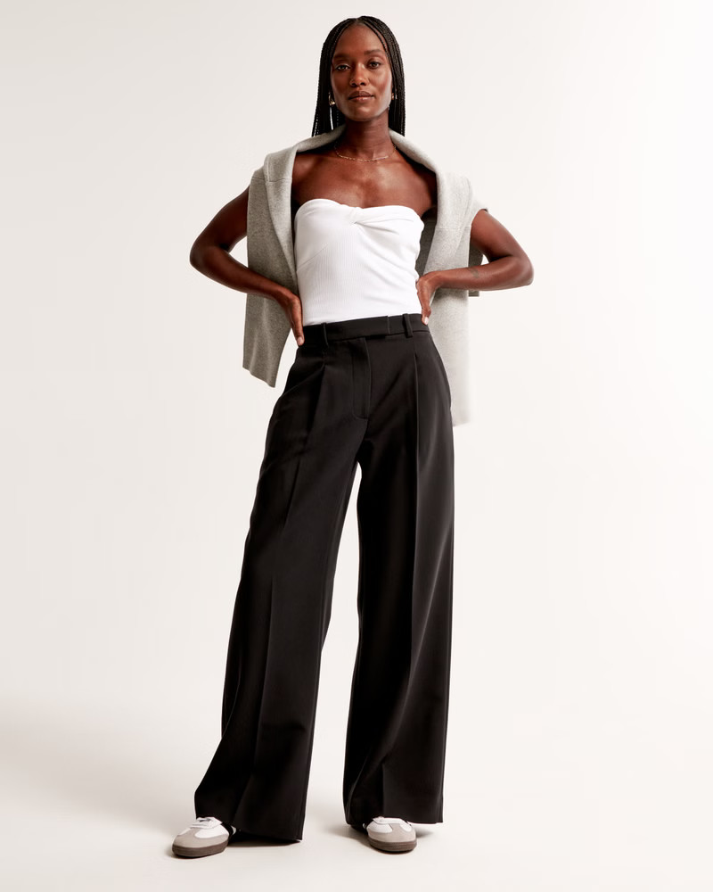A&F Harper Tailored Ultra Wide Leg Pant | Abercrombie & Fitch (US)