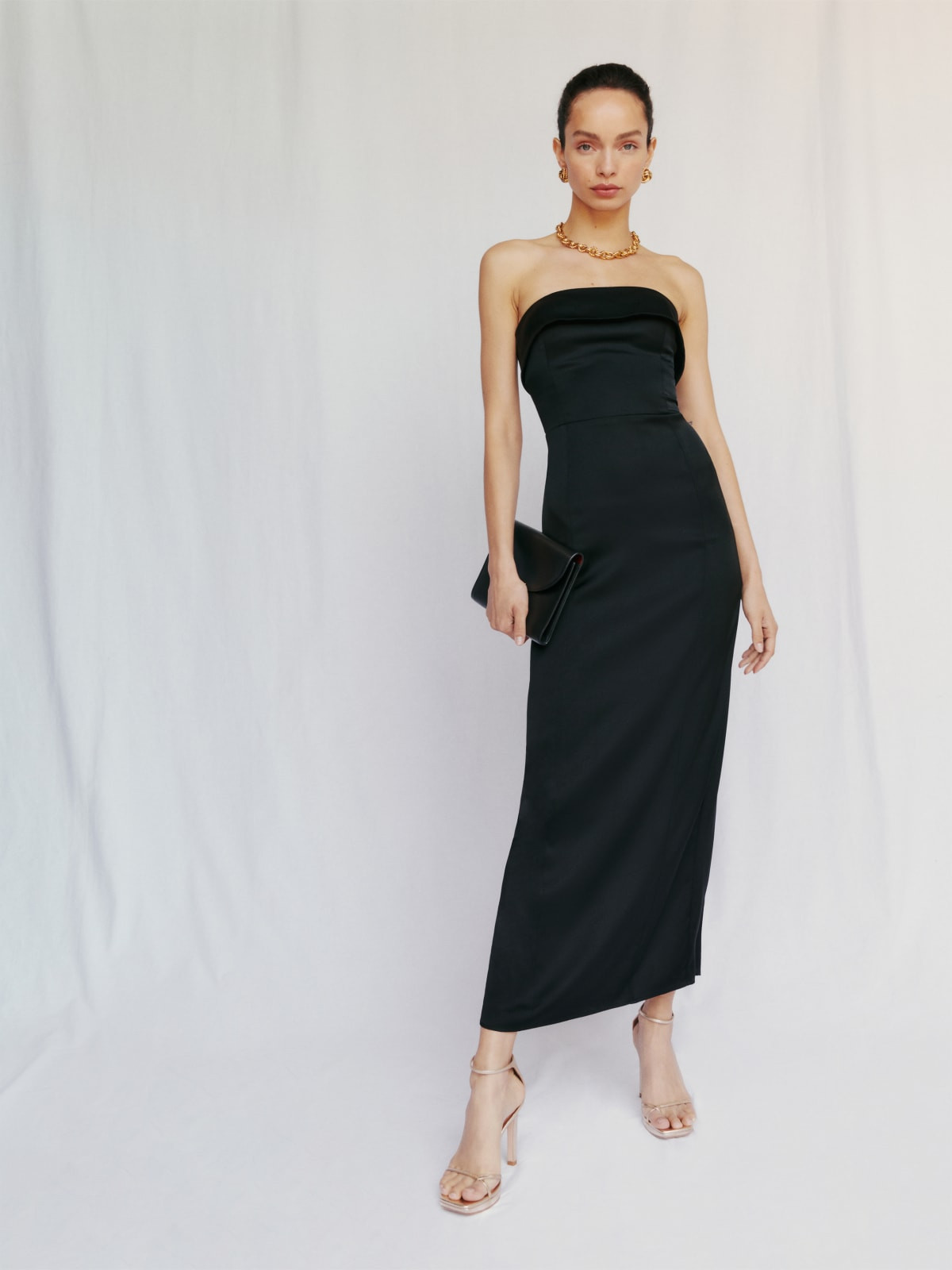 Petites Johan Satin Dress | Reformation (Global)