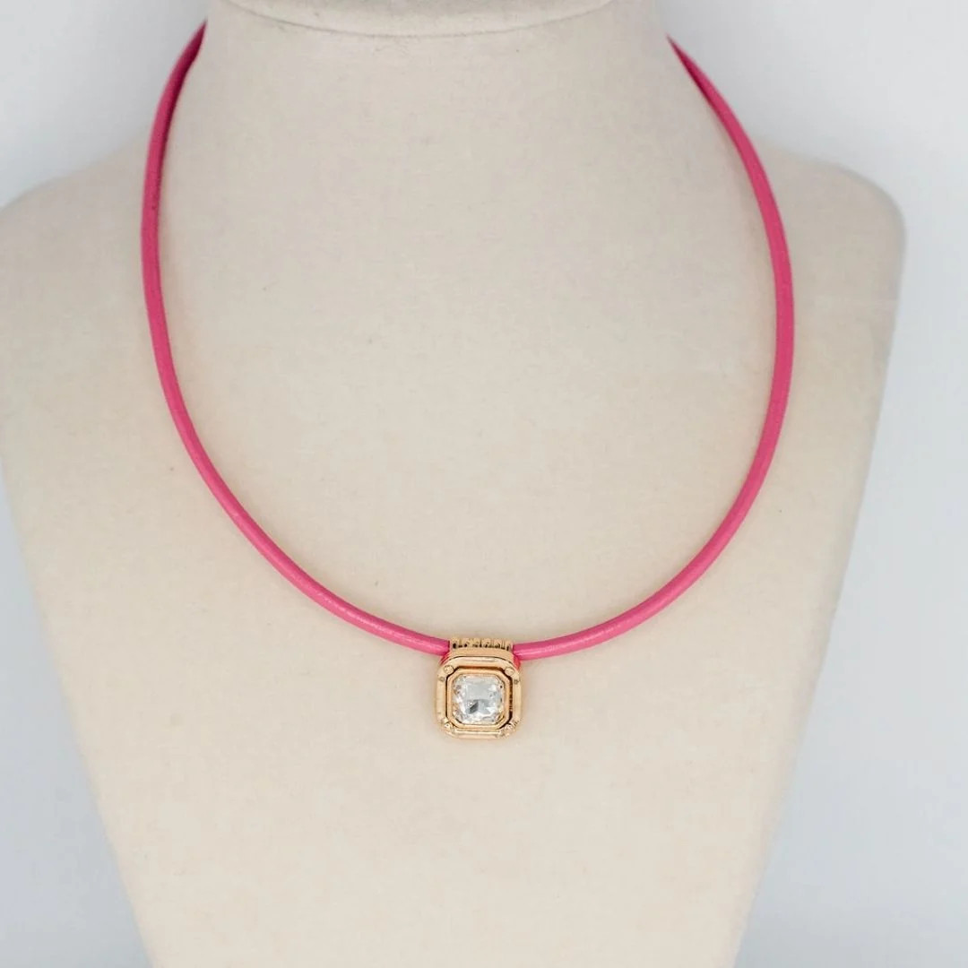 Gold Sparkle Necklace - Pink | Smith and Co. Jewel Design