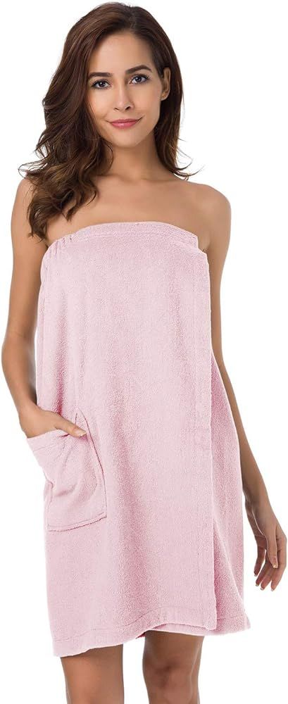 SIORO Bath Shower Wrap for Women Body Towel Wraps Spa Gym Pool Travel Bath Towels with Adjustable... | Amazon (US)