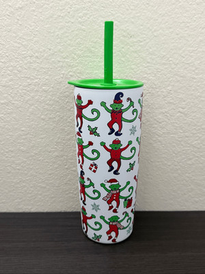 Starbucks x Roller Rabbit Green & Red Monkey 24 oz Stainless Steel Tumbler | eBay US