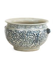 10x8 porcelain curly vine longevity bowl planter | TJ Maxx