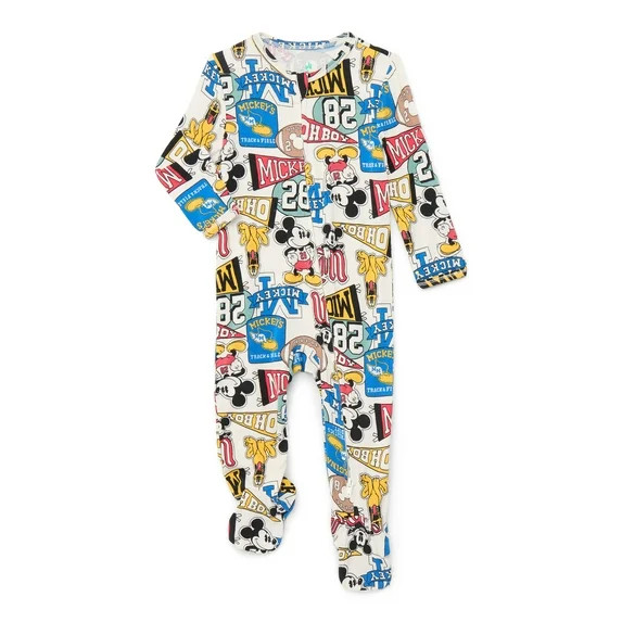 Character Baby Gender Neutral Two-Way Zip Front Sleep N Play Pajamas, Sizes Newborn-6/9 Months | Walmart (US)