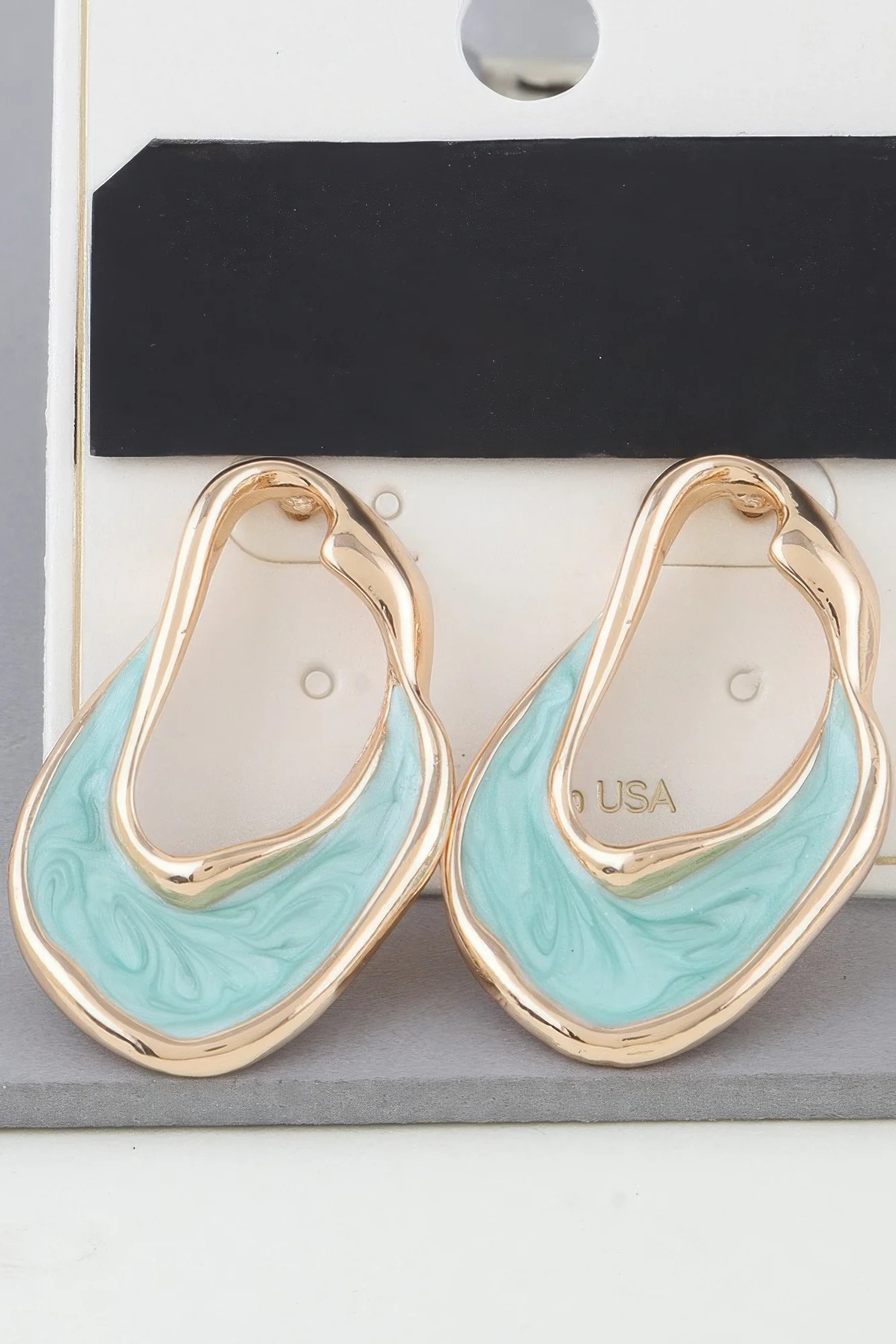 Multi Abstract Marble Ripple Earrings | Shop Simon