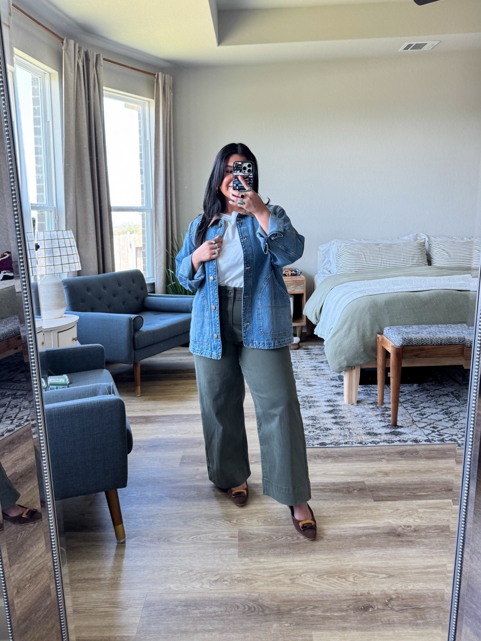 I’m 5’1” size 12, large // TEE: large, shade white // DENIM JACKET: large, sizes are running low so I’m linking another one I love that’s similar! // PANTS: 12 // FLATS: true to size // discount code: KRIS20

#LTKPetite #LTKMidsize #LTKOver40