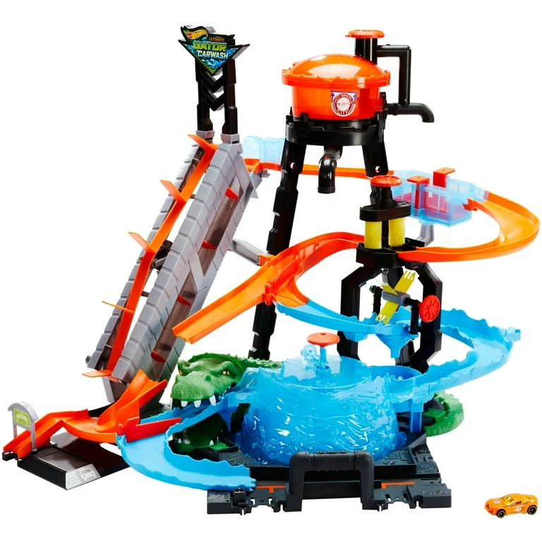 Hot Wheels Ultimate Gator Car Wash Playset with Color Shifters Toy Car in 1:64 Scale, 19.69 in | Walmart (US)